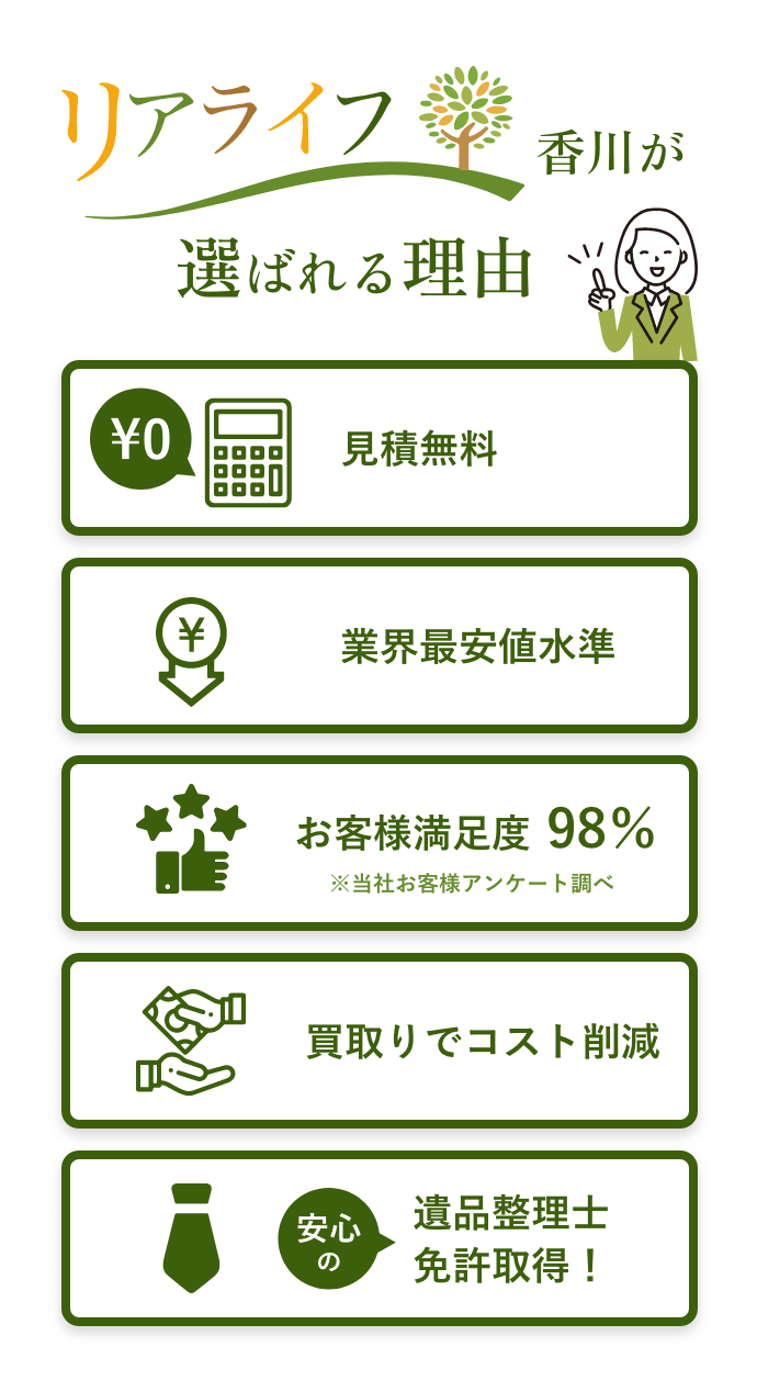 リアライフ香川が選ばれる理由